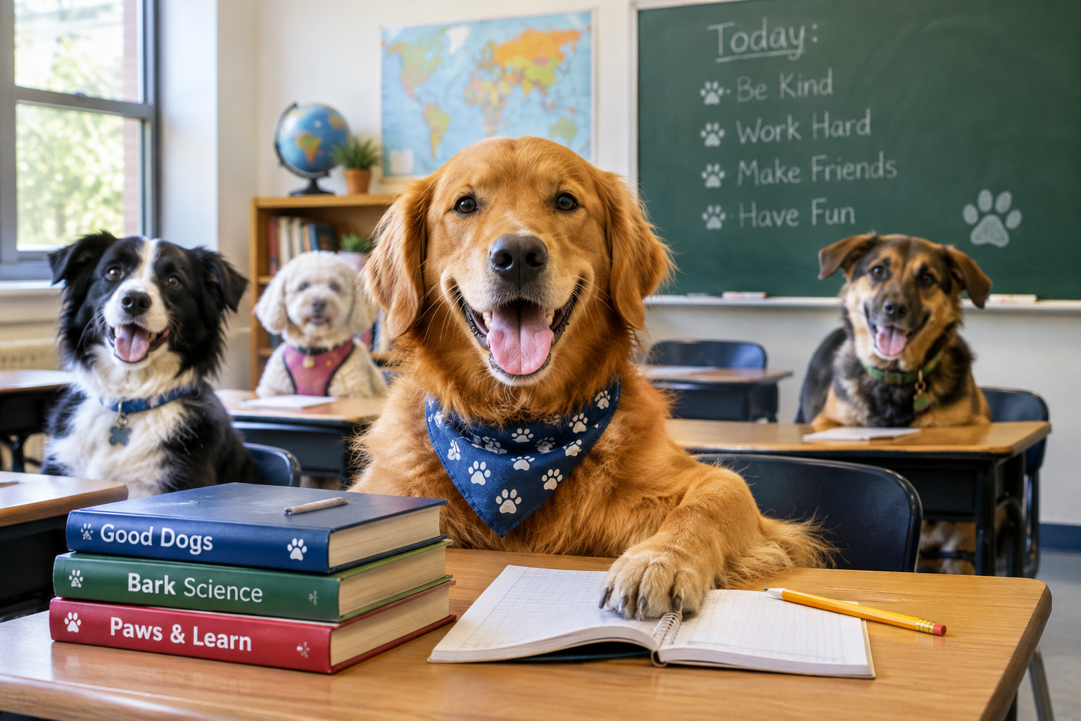 Dog owners registering for park orientation